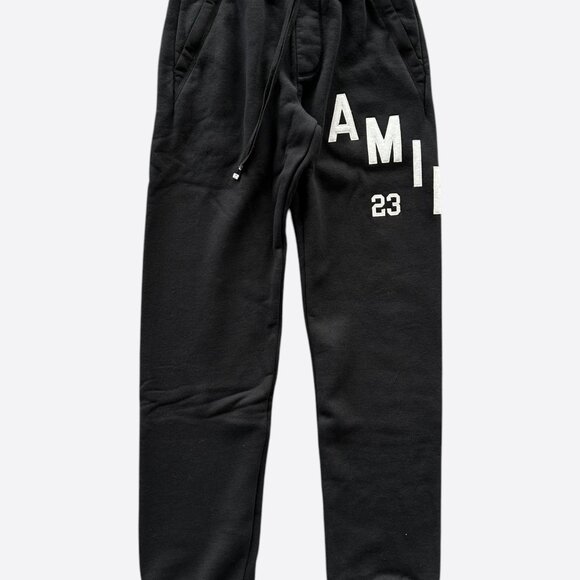 Amiri Black & White Hockey Logo Sweatpants - Picture 1 of 4